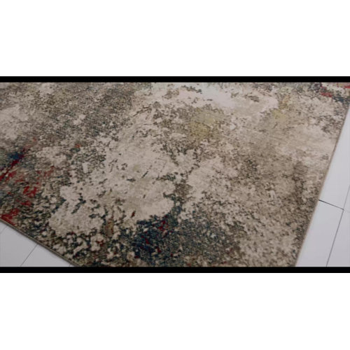 Williston Hitchin Abstract Ivory Area Rug & Reviews Wayfair